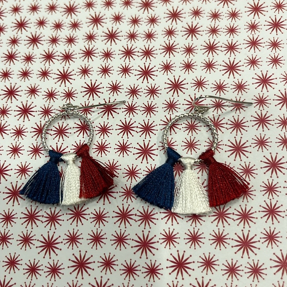 Talbots Patriotic Dangle Earrings